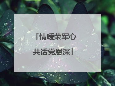 情暖荣军心 共话党恩深