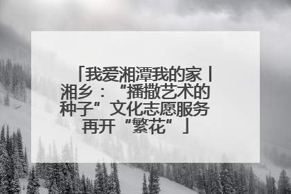 我爱湘潭我的家丨湘乡：“播撒艺术的种子”文化志愿服务再开“繁花”