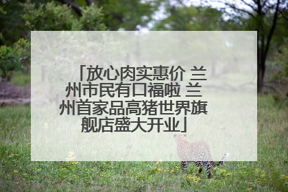 放心肉实惠价 兰州市民有口福啦 兰州首家品高猪世界旗舰店盛大开业