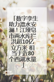 数字孪生助力澧水安澜！江垭皂市两水库拦洪超10亿立方米 相当于近80个西湖水量