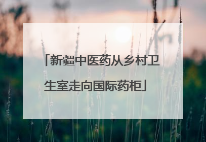 新疆中医药从乡村卫生室走向国际药柜