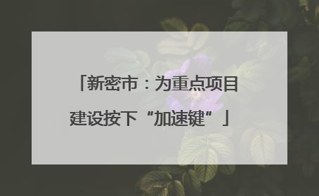 新密市：为重点项目建设按下“加速键”