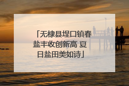 无棣县埕口镇春盐丰收创新高 夏日盐田美如诗