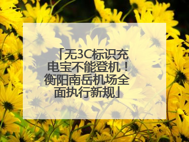 无3C标识充电宝不能登机！衡阳南岳机场全面执行新规