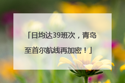 日均达39班次，青岛至首尔航线再加密！