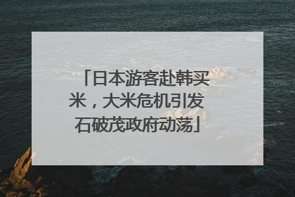 日本游客赴韩买米，大米危机引发石破茂政府动荡