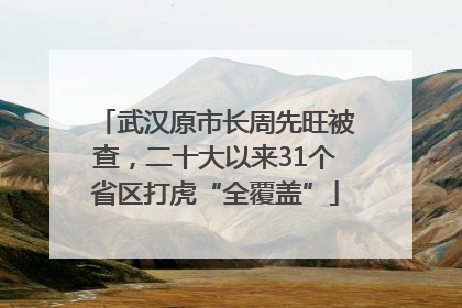 武汉原市长周先旺被查，二十大以来31个省区打虎“全覆盖”