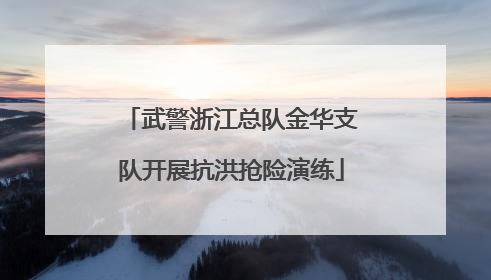 武警浙江总队金华支队开展抗洪抢险演练