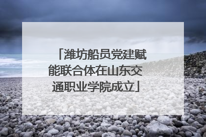 潍坊船员党建赋能联合体在山东交通职业学院成立