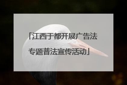 江西于都开展广告法专题普法宣传活动