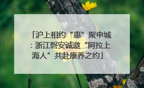 沪上相约“惠”聚申城：浙江磐安诚邀“阿拉上海人”共赴康养之约