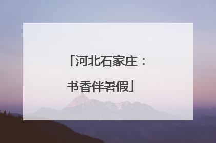 河北石家庄：书香伴暑假