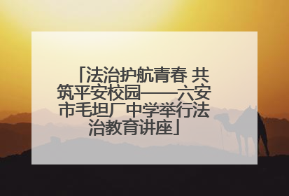 法治护航青春 共筑平安校园——六安市毛坦厂中学举行法治教育讲座