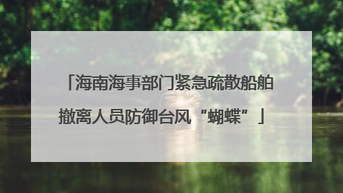 海南海事部门紧急疏散船舶撤离人员防御台风“蝴蝶”