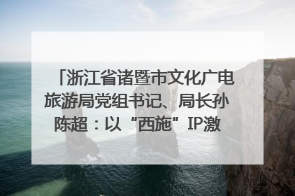 浙江省诸暨市文化广电旅游局党组书记、局长孙陈超：以“西施”IP激活全域旅游 打造县域文旅融合新标杆｜第七届全国县域旅游研究成果发布系列活动