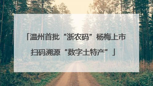 温州首批“浙农码”杨梅上市 扫码溯源“数字土特产”