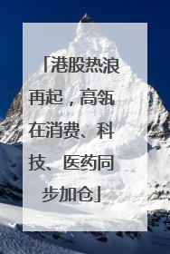 港股热浪再起，高瓴在消费、科技、医药同步加仓