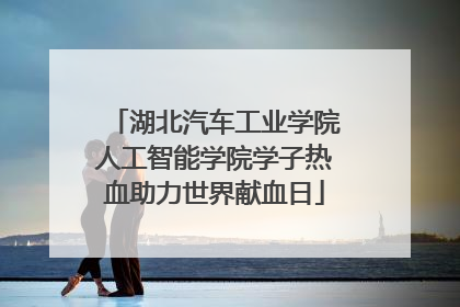 湖北汽车工业学院人工智能学院学子热血助力世界献血日