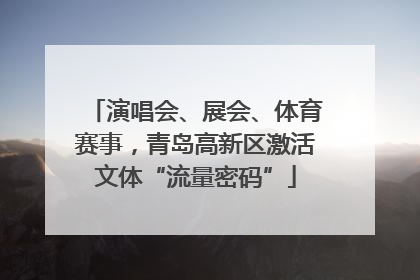 演唱会、展会、体育赛事，青岛高新区激活文体“流量密码”