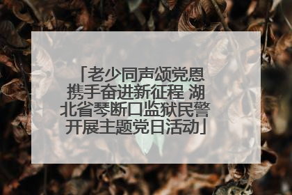 老少同声颂党恩 携手奋进新征程 湖北省琴断口监狱民警开展主题党日活动