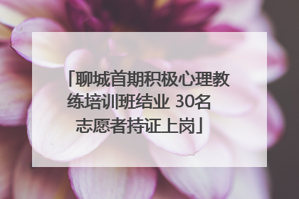 聊城首期积极心理教练培训班结业 30名志愿者持证上岗