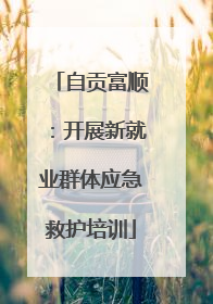 自贡富顺：开展新就业群体应急救护培训