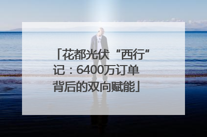 花都光伏“西行”记：6400万订单背后的双向赋能