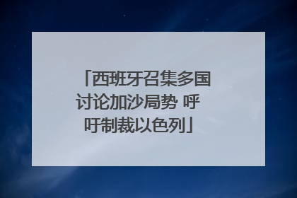 西班牙召集多国讨论加沙局势 呼吁制裁以色列