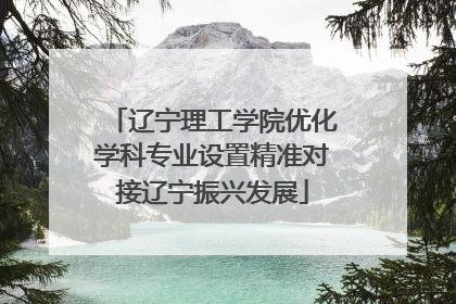 辽宁理工学院优化学科专业设置精准对接辽宁振兴发展