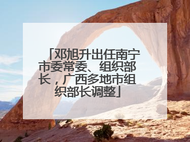 邓旭升出任南宁市委常委、组织部长，广西多地市组织部长调整