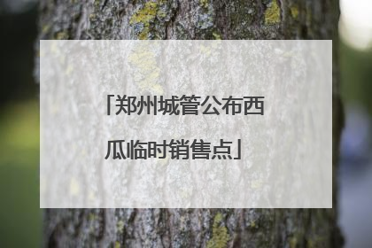 郑州城管公布西瓜临时销售点