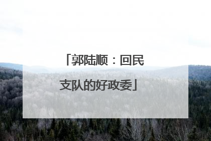 郭陆顺：回民支队的好政委