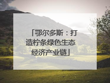 鄂尔多斯：打造柠条绿色生态经济产业链