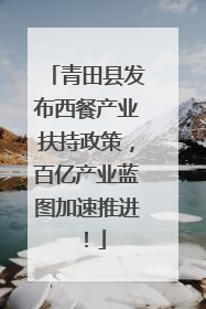 青田县发布西餐产业扶持政策，百亿产业蓝图加速推进！
