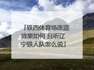 铁西体育场改造效果如何 且听辽宁铁人队怎么说