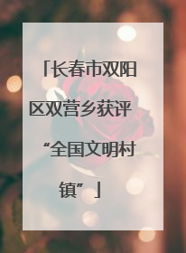 长春市双阳区双营乡获评“全国文明村镇”