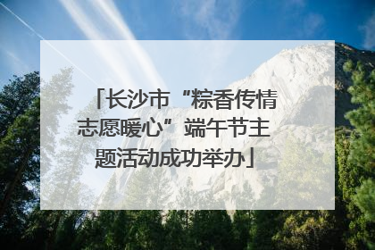 长沙市“粽香传情志愿暖心”端午节主题活动成功举办