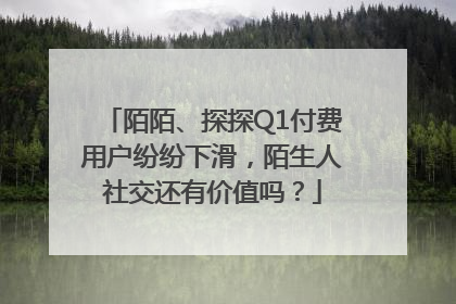陌陌、探探Q1付费用户纷纷下滑，陌生人社交还有价值吗？