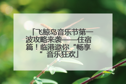 飞鲸岛音乐节第一波攻略来袭——住宿篇！临港邀你“畅享”音乐狂欢