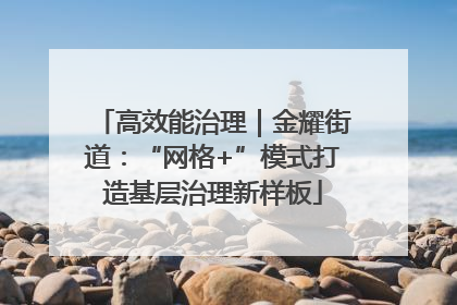 高效能治理｜金耀街道：“网格+”模式打造基层治理新样板