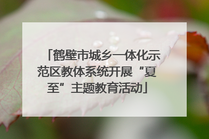 鹤壁市城乡一体化示范区教体系统开展“夏至”主题教育活动