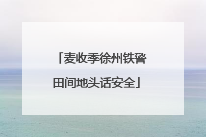 麦收季徐州铁警田间地头话安全