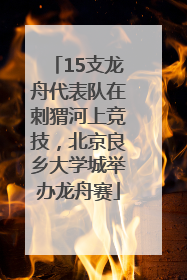 15支龙舟代表队在刺猬河上竞技，北京良乡大学城举办龙舟赛
