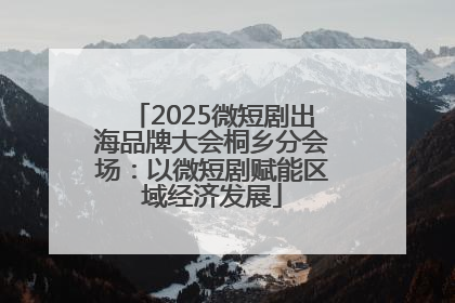 2025微短剧出海品牌大会桐乡分会场：以微短剧赋能区域经济发展