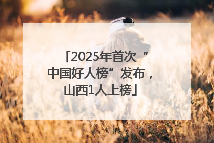 2025年首次“中国好人榜”发布，山西1人上榜