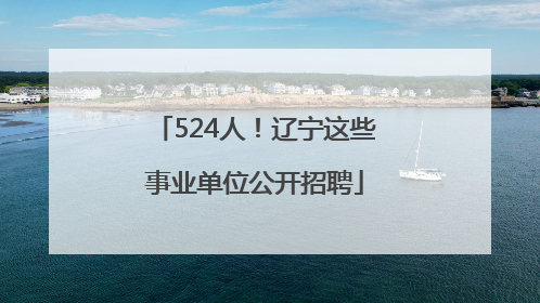 524人！辽宁这些事业单位公开招聘