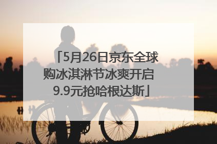 5月26日京东全球购冰淇淋节冰爽开启 9.9元抢哈根达斯