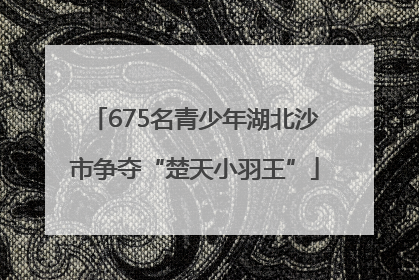 675名青少年湖北沙市争夺“楚天小羽王”