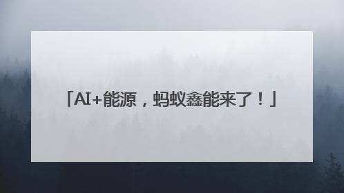 AI+能源，蚂蚁鑫能来了！